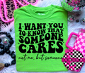 I want you to know that someone cares, not me but on product image 1