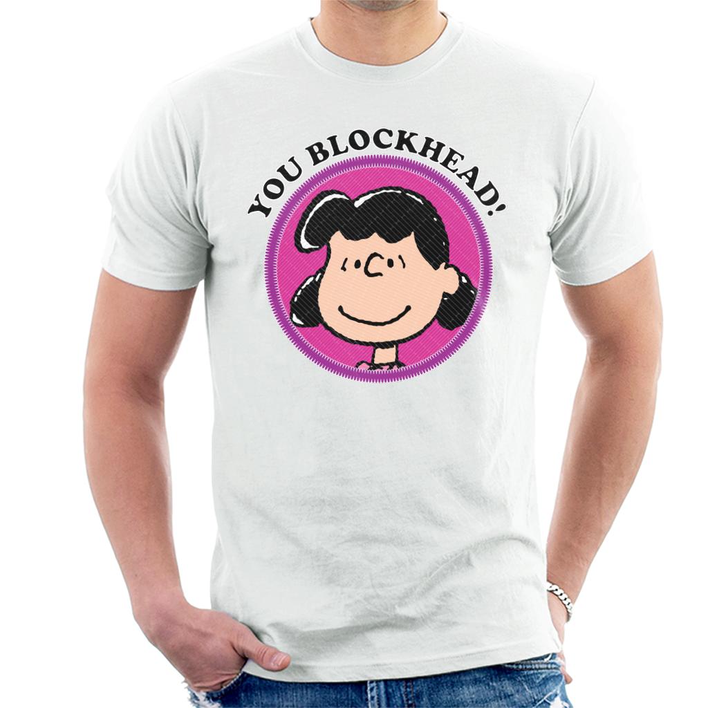 Peanuts You Blockhead Lucy Badge Men's T-Shirt product image 4