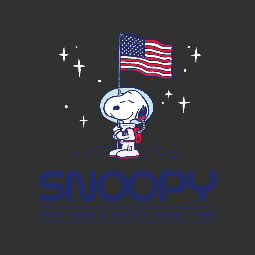 Peanuts Snoopy Moon Landing Planting Flag Men's T-Shirt product image 2