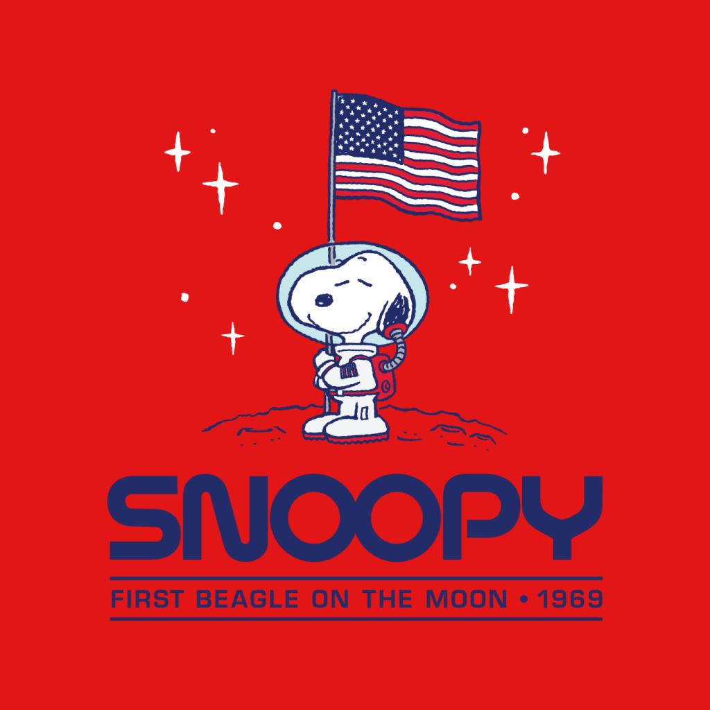Peanuts Snoopy Moon Landing Planting Flag Women's T-Shirt product image 5