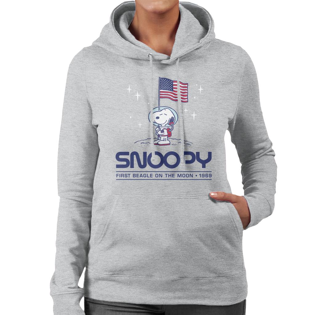 Peanuts Snoopy Moon Landing Planting Flag Women's Hooded product image 1