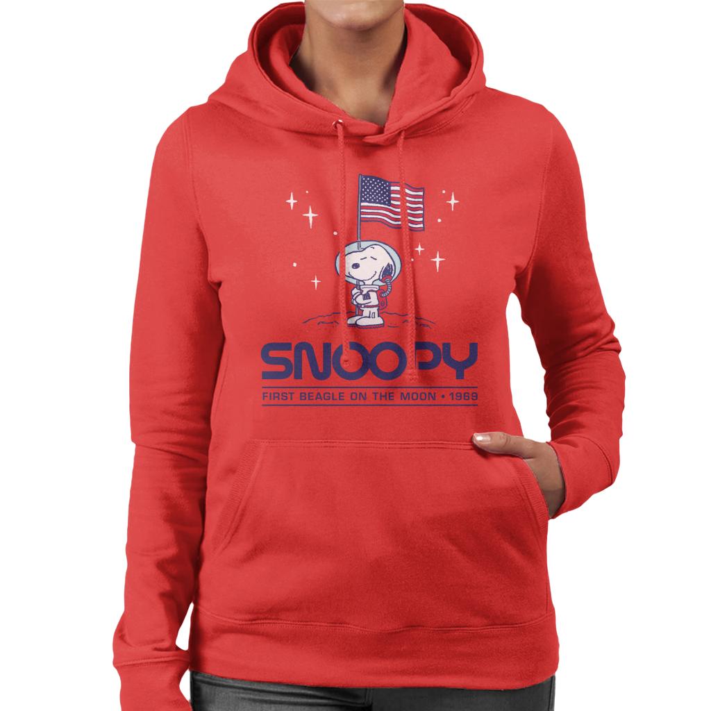 Peanuts Snoopy Moon Landing Planting Flag Women's Hooded product image 4