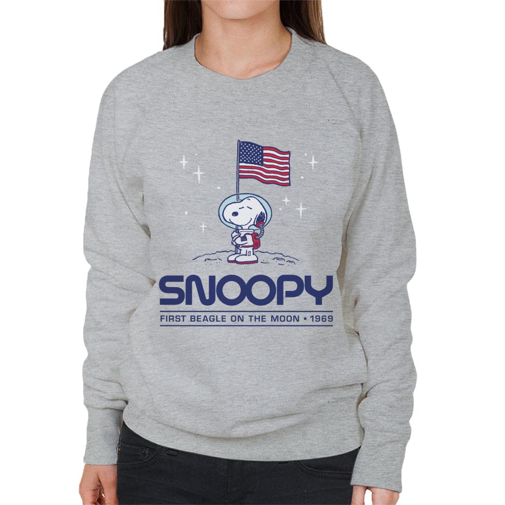 Peanuts Snoopy Moon Landing Planting Flag Women's Sweatshirt product image 1