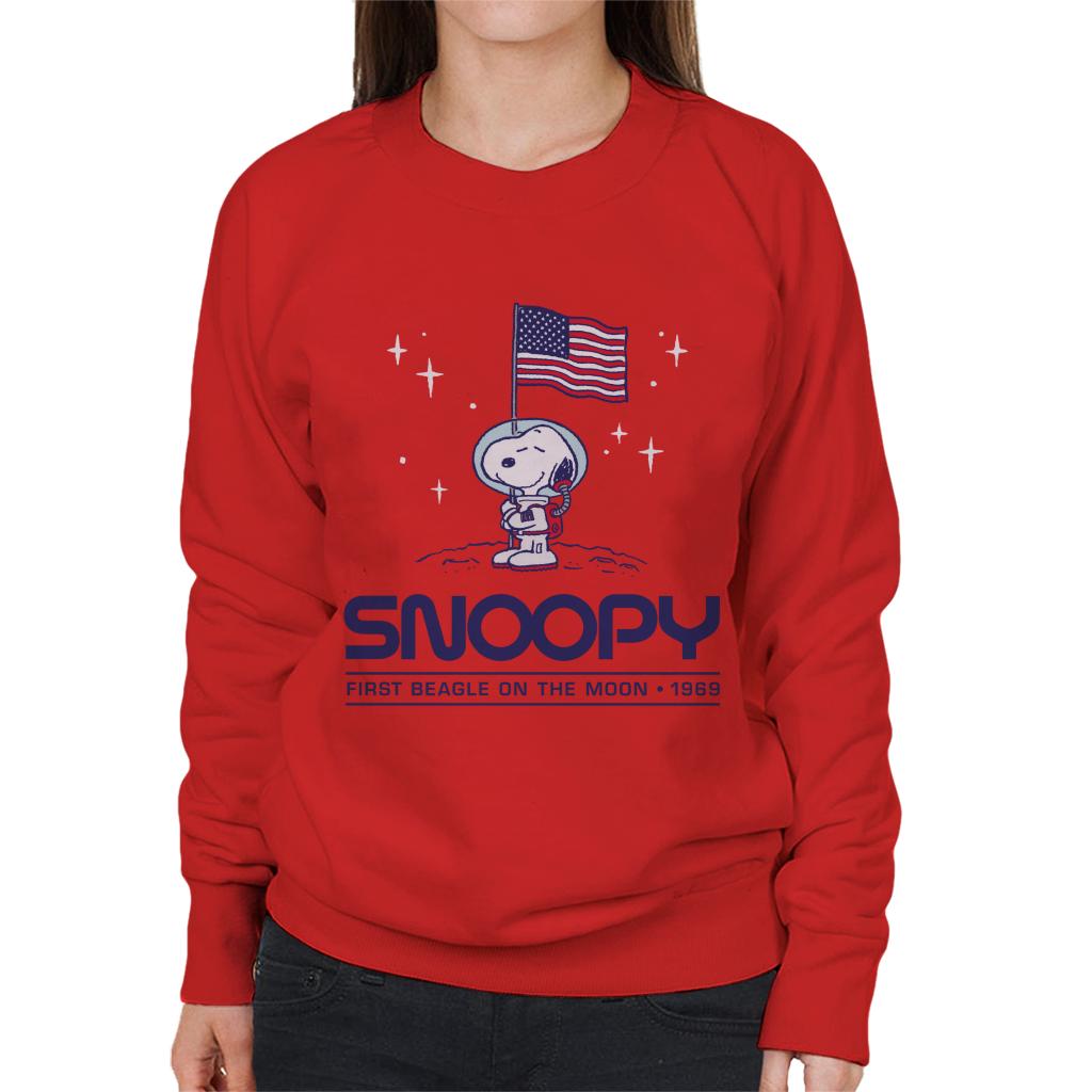 Peanuts Snoopy Moon Landing Planting Flag Women's Sweatshirt product image 4