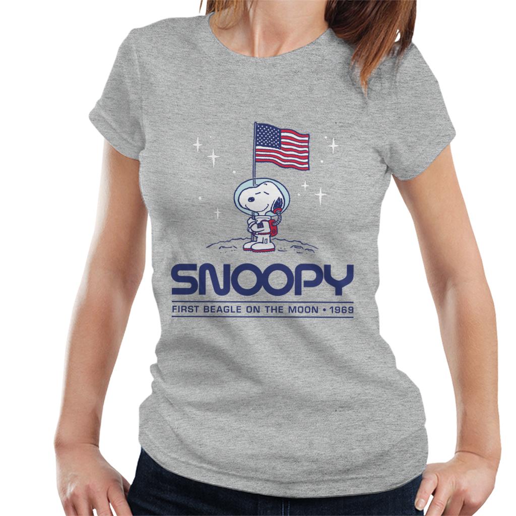 Peanuts Snoopy Moon Landing Planting Flag Women's T-Shirt product image 1
