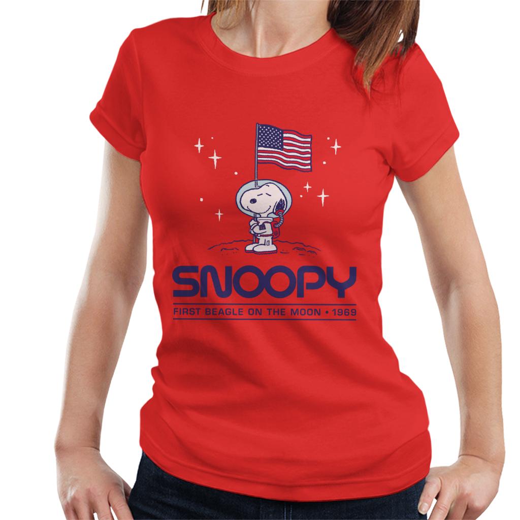 Peanuts Snoopy Moon Landing Planting Flag Women's T-Shirt product image 4