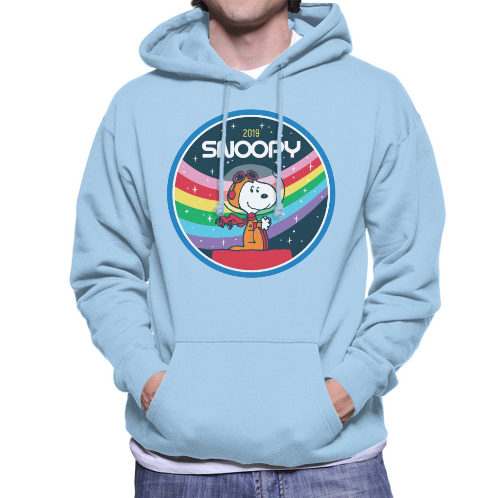 Peanuts Snoopy Starry Rainbow Moon Kennel Ship Men's Hooded product image 4