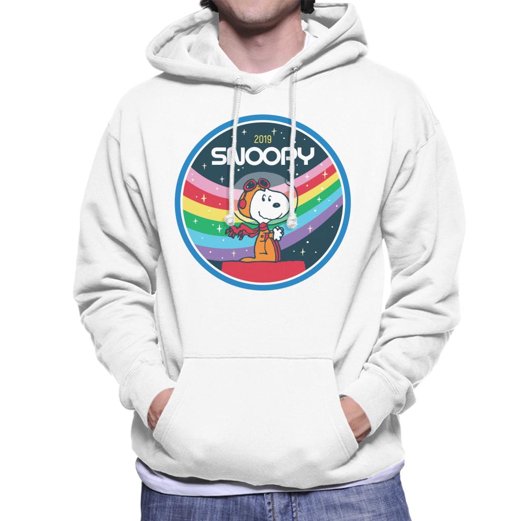 Peanuts Snoopy Starry Rainbow Moon Kennel Ship Men's Hooded product image 1