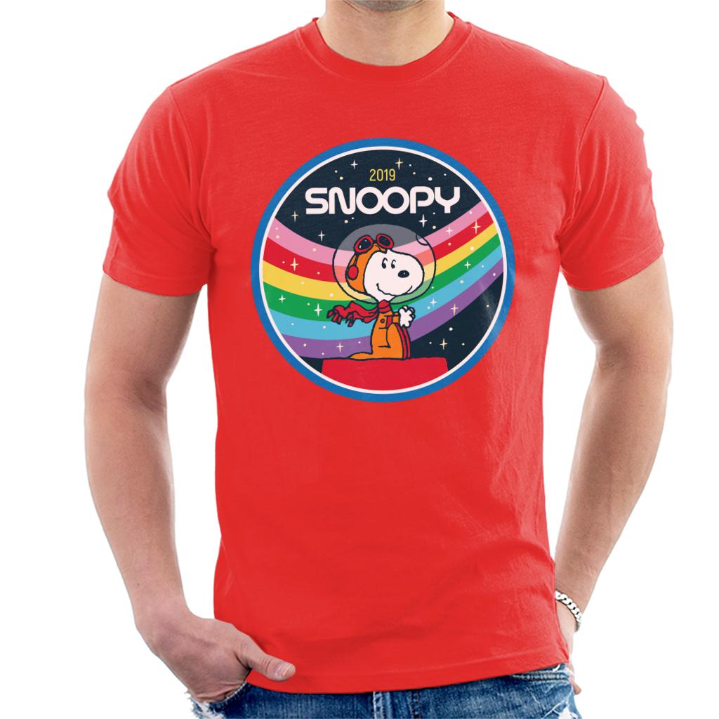 Peanuts Snoopy Starry Rainbow Moon Kennel Ship Men's T-Shirt product image 6