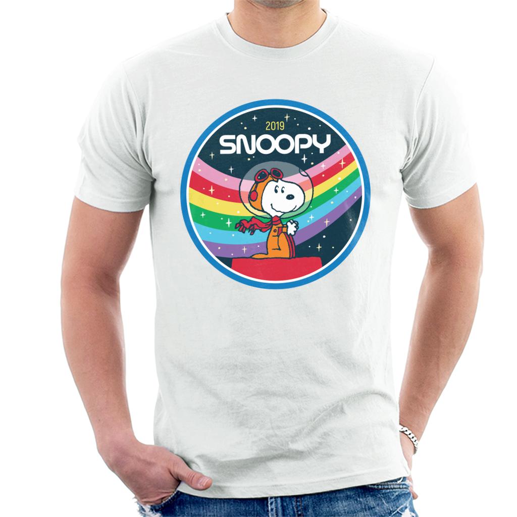 Peanuts Snoopy Starry Rainbow Moon Kennel Ship Men's T-Shirt product image 1