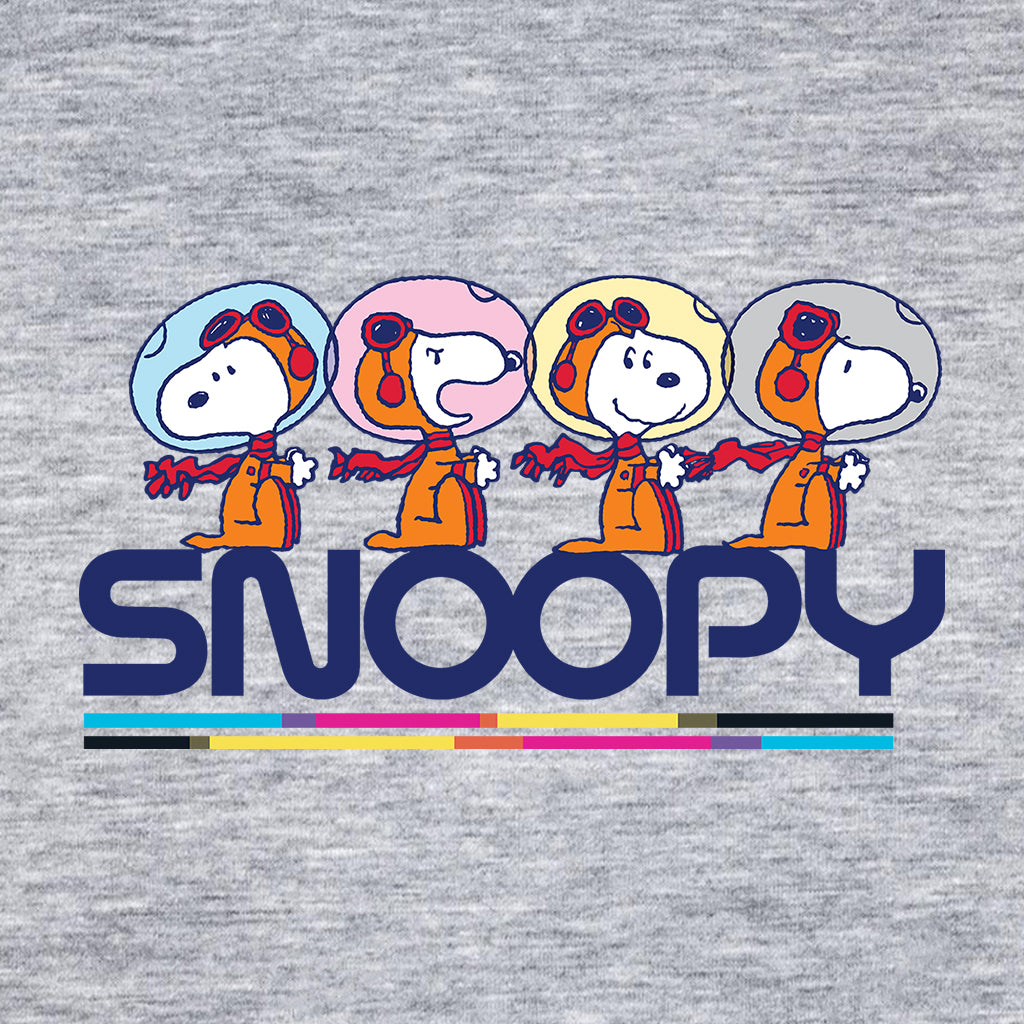 Peanuts Snoopy Space Travel Montage Men's T-Shirt product image 2
