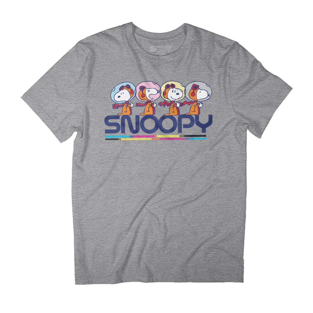 Peanuts Snoopy Space Travel Montage Men's T-Shirt product image 1
