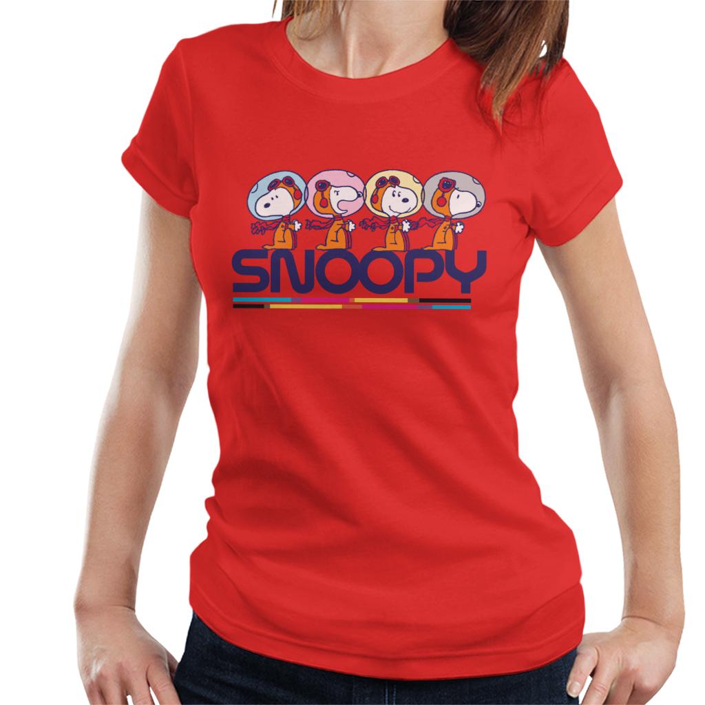 Peanuts Snoopy Space Travel Montage Women's T-Shirt product image 6