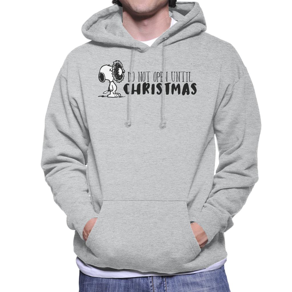 Peanuts Snoopy Holly Wreath On Face Men's Hooded Sweatshirt product image 1