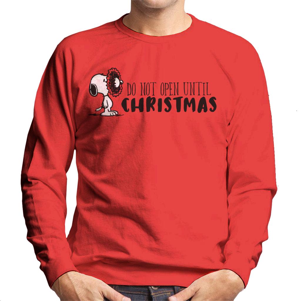 Peanuts Snoopy Holly Wreath On Face Men's Sweatshirt product image 6