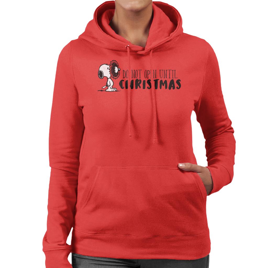 Peanuts Snoopy Holly Wreath On Face Women's Hooded product image 6
