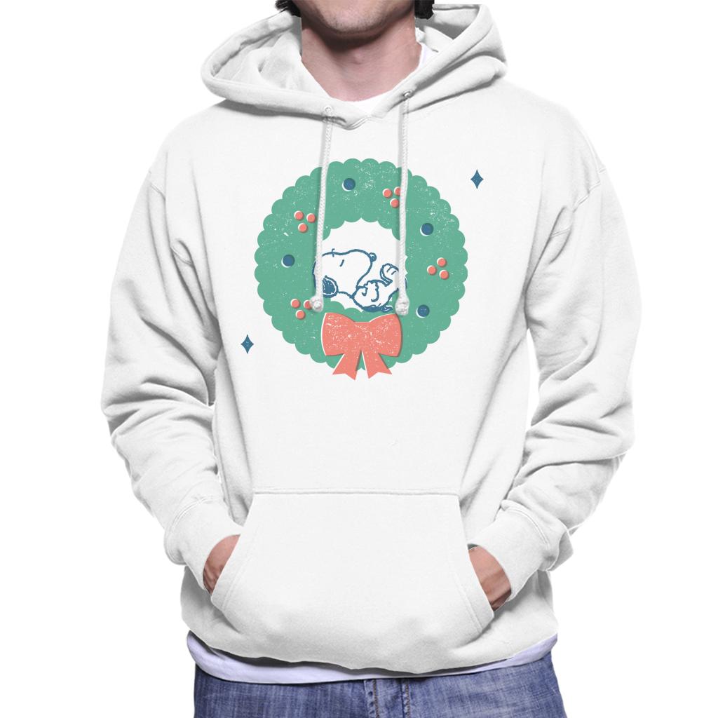 Peanuts Snoopy Holly Wreath Nap Men's Hooded Sweatshirt product image 4