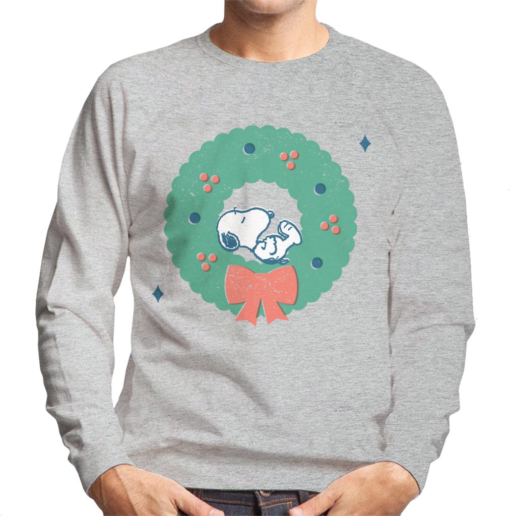 Peanuts Snoopy Holly Wreath Nap Men's Sweatshirt product image 1