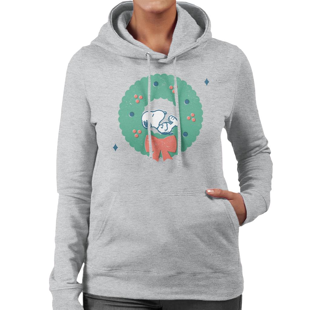 Peanuts Snoopy Holly Wreath Nap Women's Hooded Sweatshirt product image 1