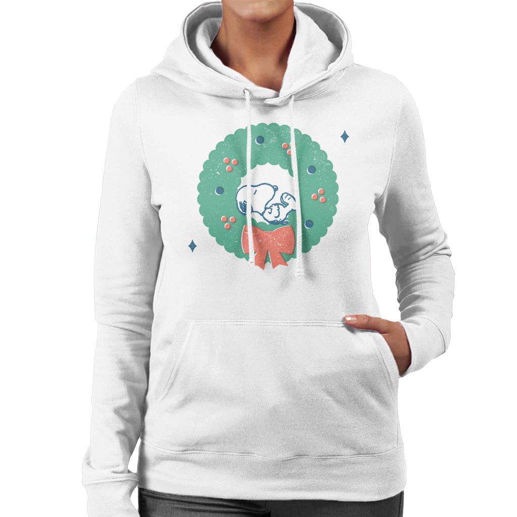 Peanuts Snoopy Holly Wreath Nap Women's Hooded Sweatshirt product image 4
