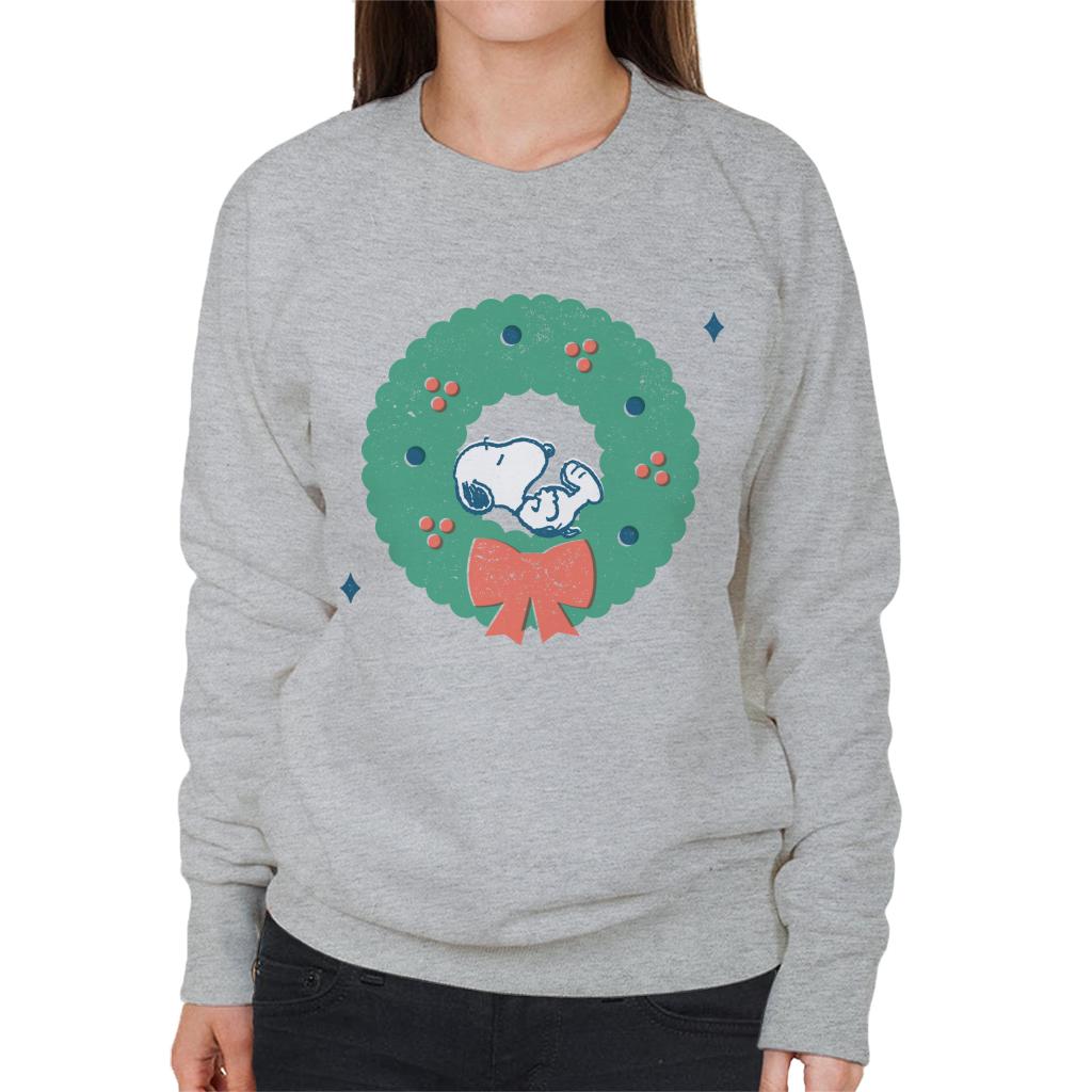 Peanuts Snoopy Holly Wreath Nap Women's Sweatshirt product image 1