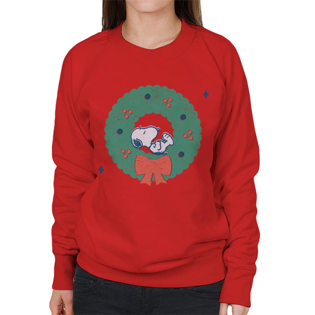 Peanuts Snoopy Holly Wreath Nap Women's Sweatshirt product image 6