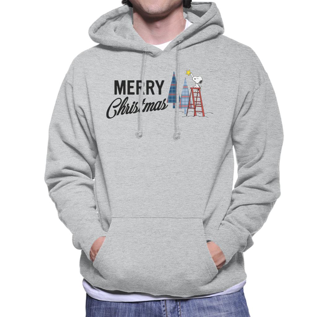 Peanuts Snoopy Star On Xmas Tree Men's Hooded Sweatshirt product image 1