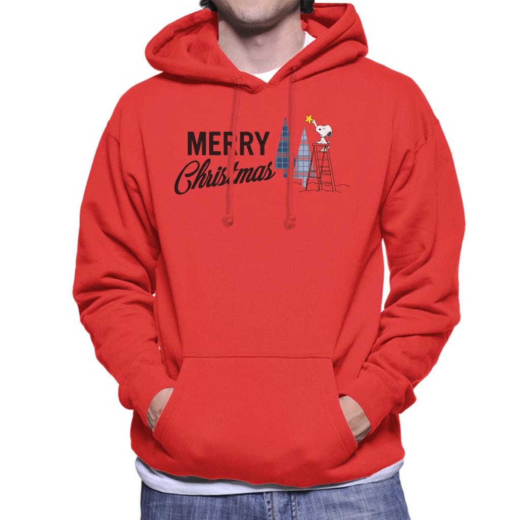 Peanuts Snoopy Star On Xmas Tree Men's Hooded Sweatshirt product image 6