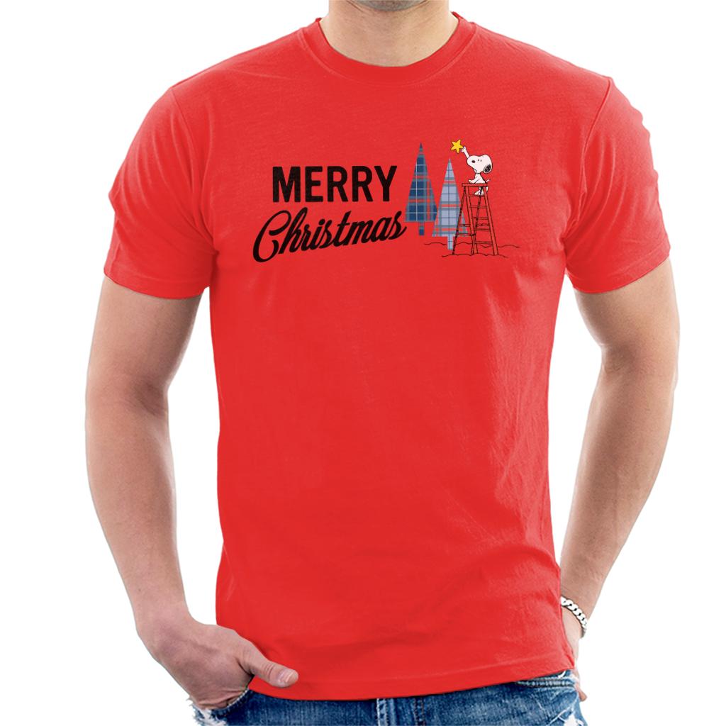 Peanuts Snoopy Star On Xmas Tree Men's T-Shirt product image 6