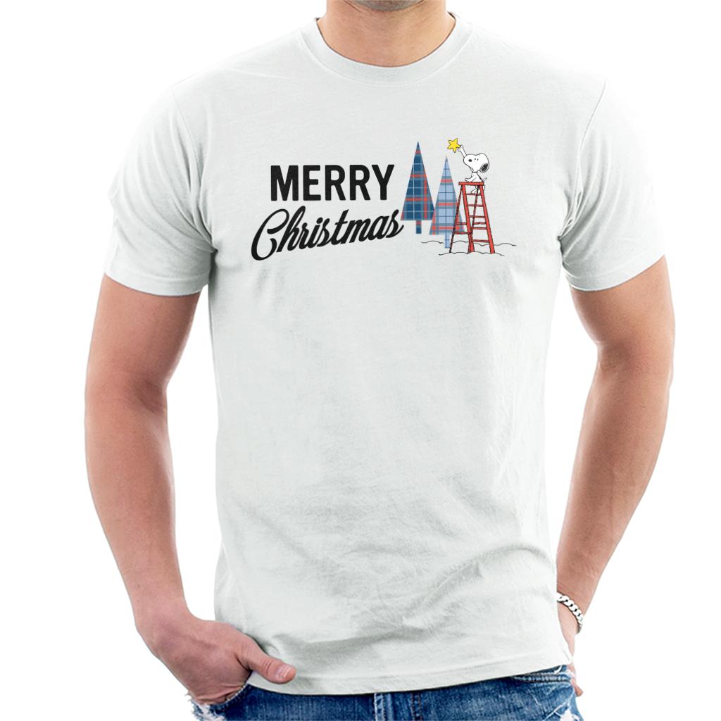 Peanuts Snoopy Star On Xmas Tree Men's T-Shirt product image 4