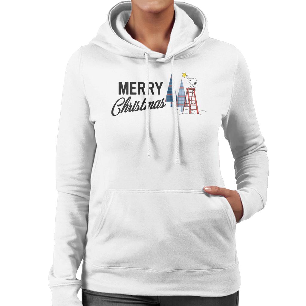 Peanuts Snoopy Star On Xmas Tree Women's Hooded Sweatshirt product image 4