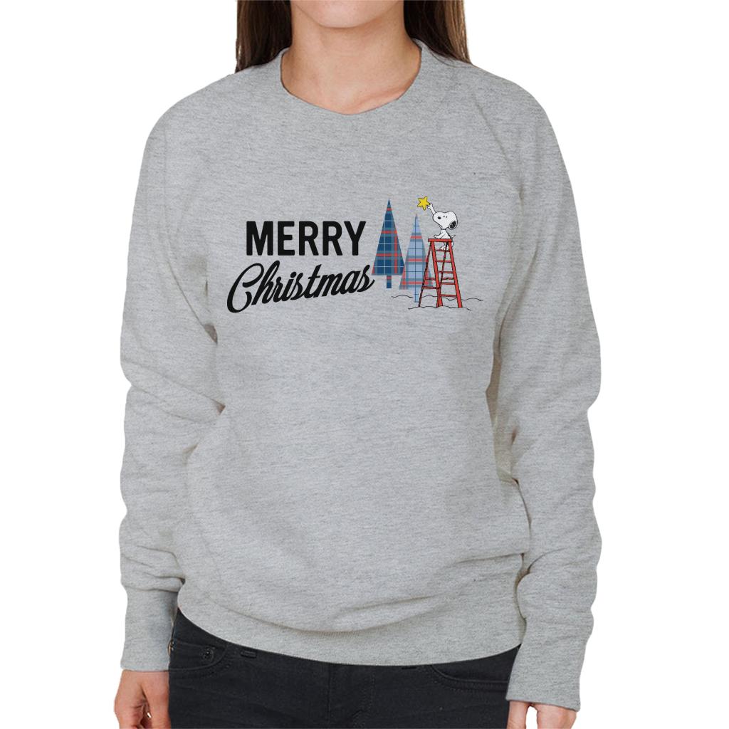 Peanuts Snoopy Star On Xmas Tree Women's Sweatshirt product image 1
