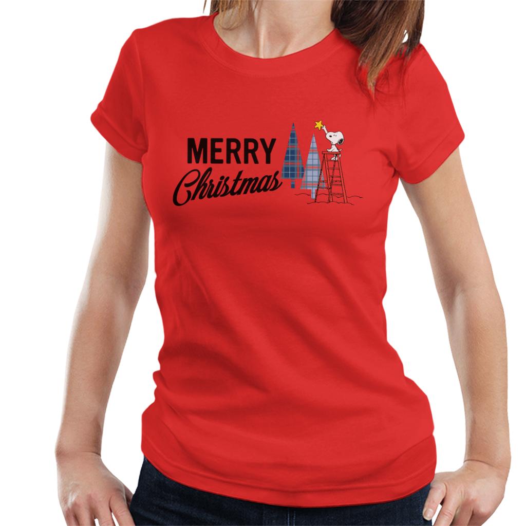 Peanuts Snoopy Star On Xmas Tree Women's T-Shirt product image 6
