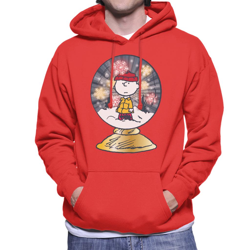 Peanuts Snoopy Charlie Brown In Snow Globe Men's Hooded product image 6
