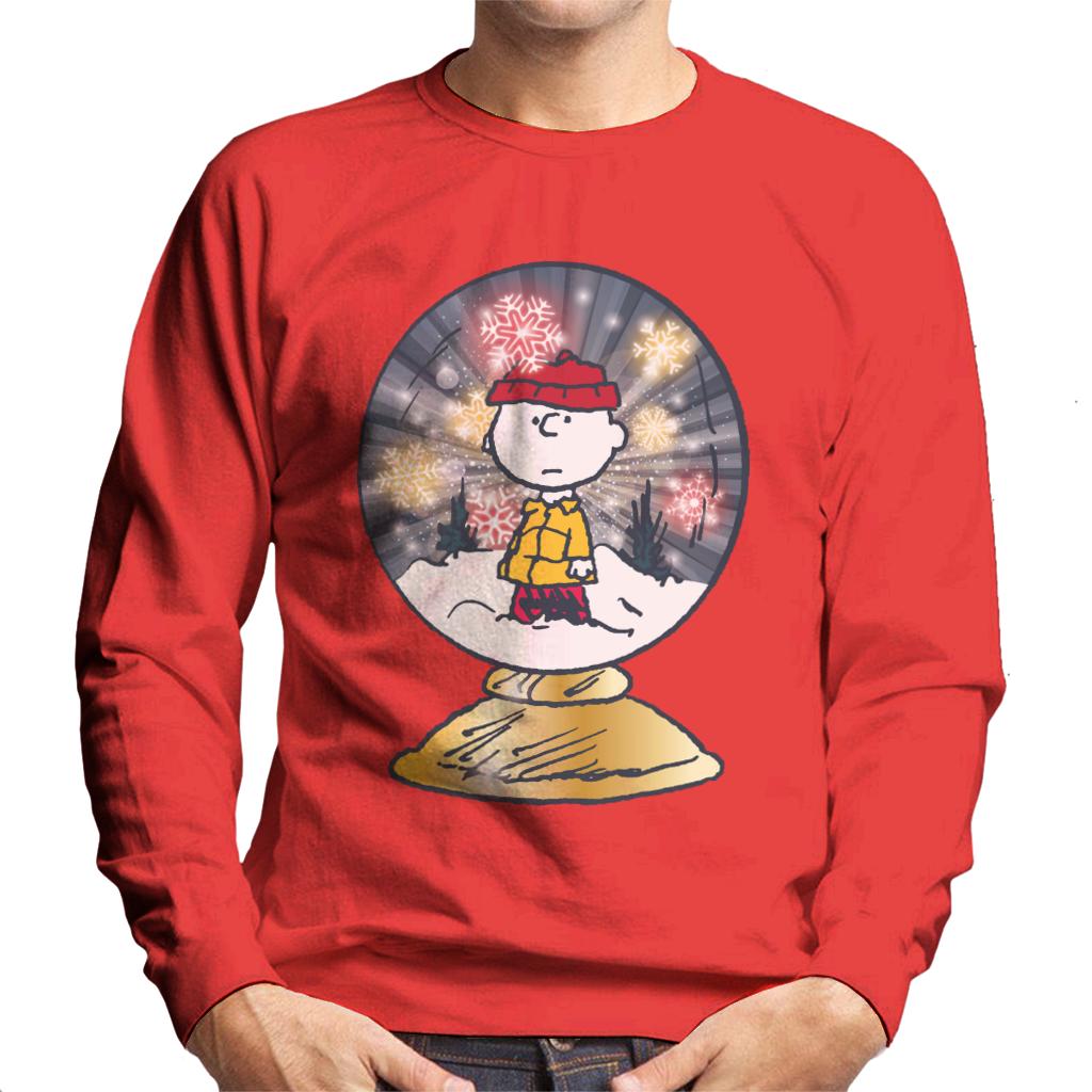 Peanuts Snoopy Charlie Brown In Snow Globe Men's Sweatshirt product image 6