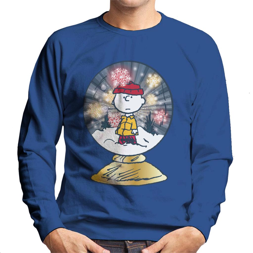 Peanuts Snoopy Charlie Brown In Snow Globe Men's Sweatshirt product image 4