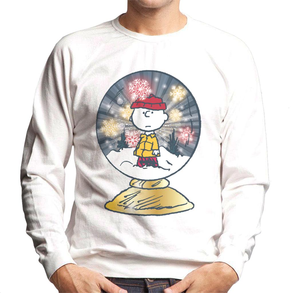 Peanuts Snoopy Charlie Brown In Snow Globe Men's Sweatshirt product image 1