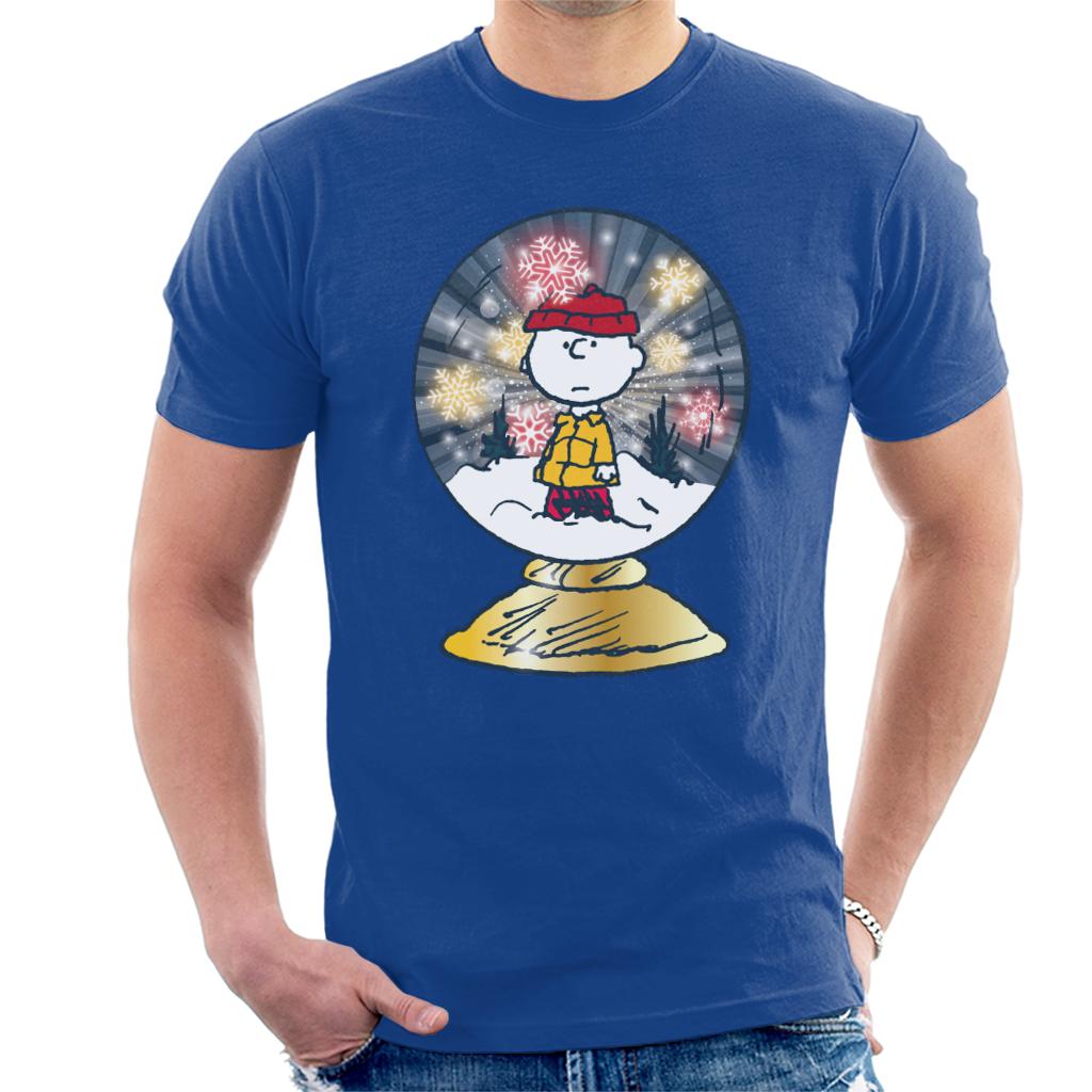 Peanuts Snoopy Charlie Brown In Snow Globe Men's T-Shirt product image 4