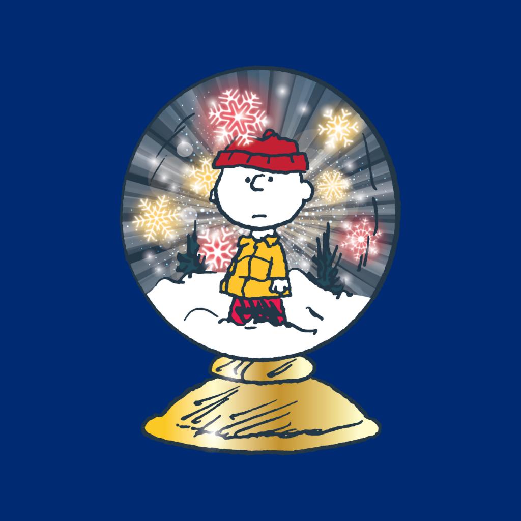 Peanuts Snoopy Charlie Brown In Snow Globe Men's T-Shirt product image 5