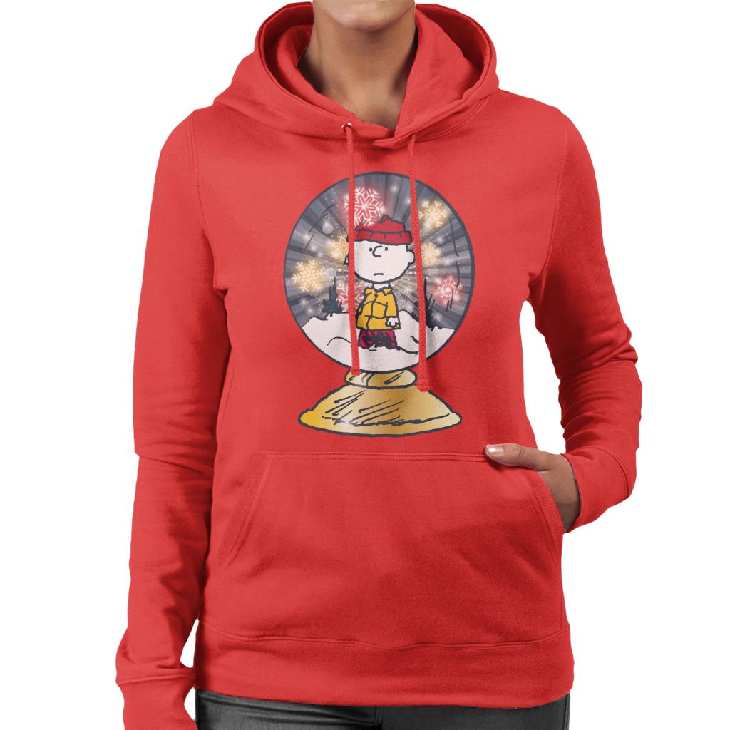 Peanuts Snoopy Charlie Brown In Snow Globe Women's Hooded product image 6