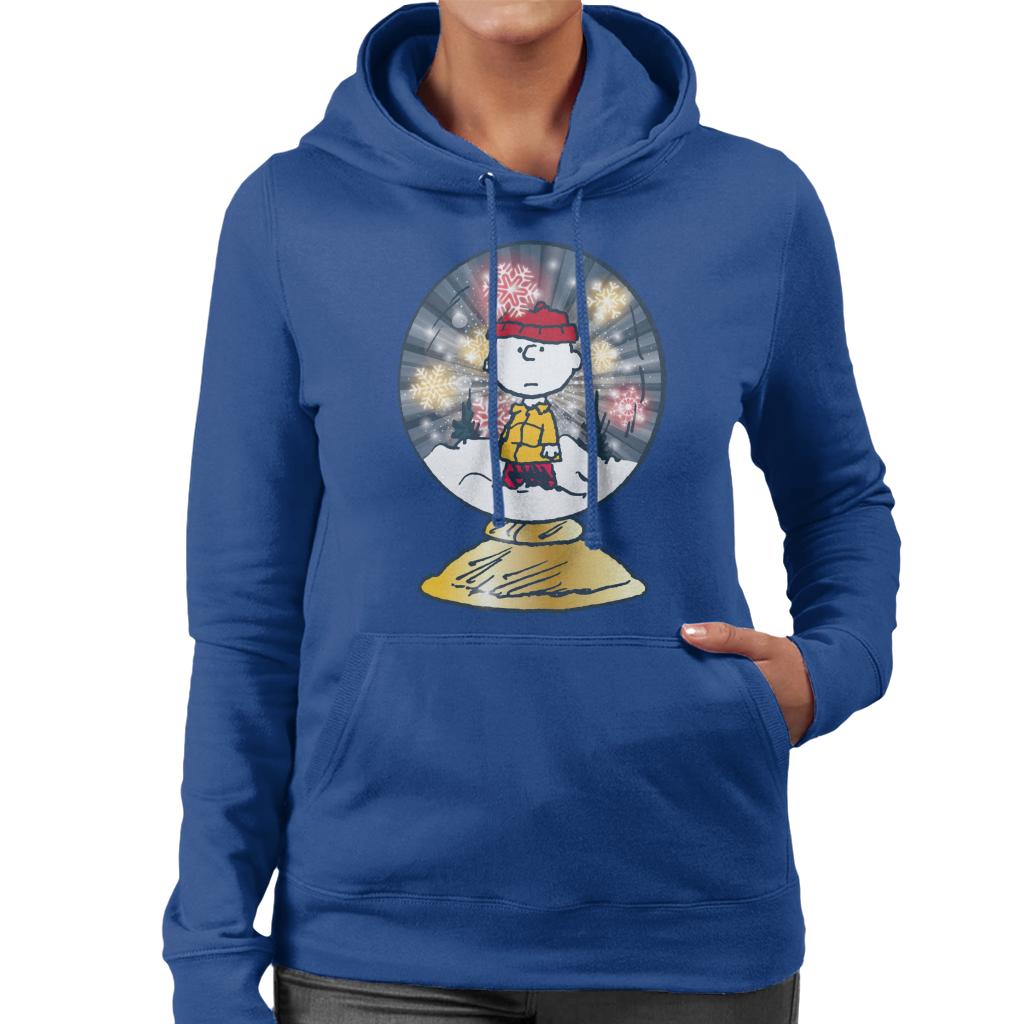 Peanuts Snoopy Charlie Brown In Snow Globe Women's Hooded product image 4
