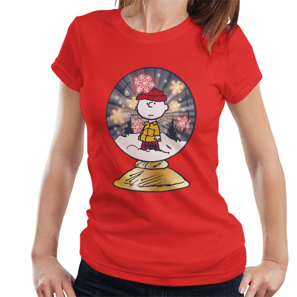 Peanuts Snoopy Charlie Brown In Snow Globe Women's T-Shirt product image 6
