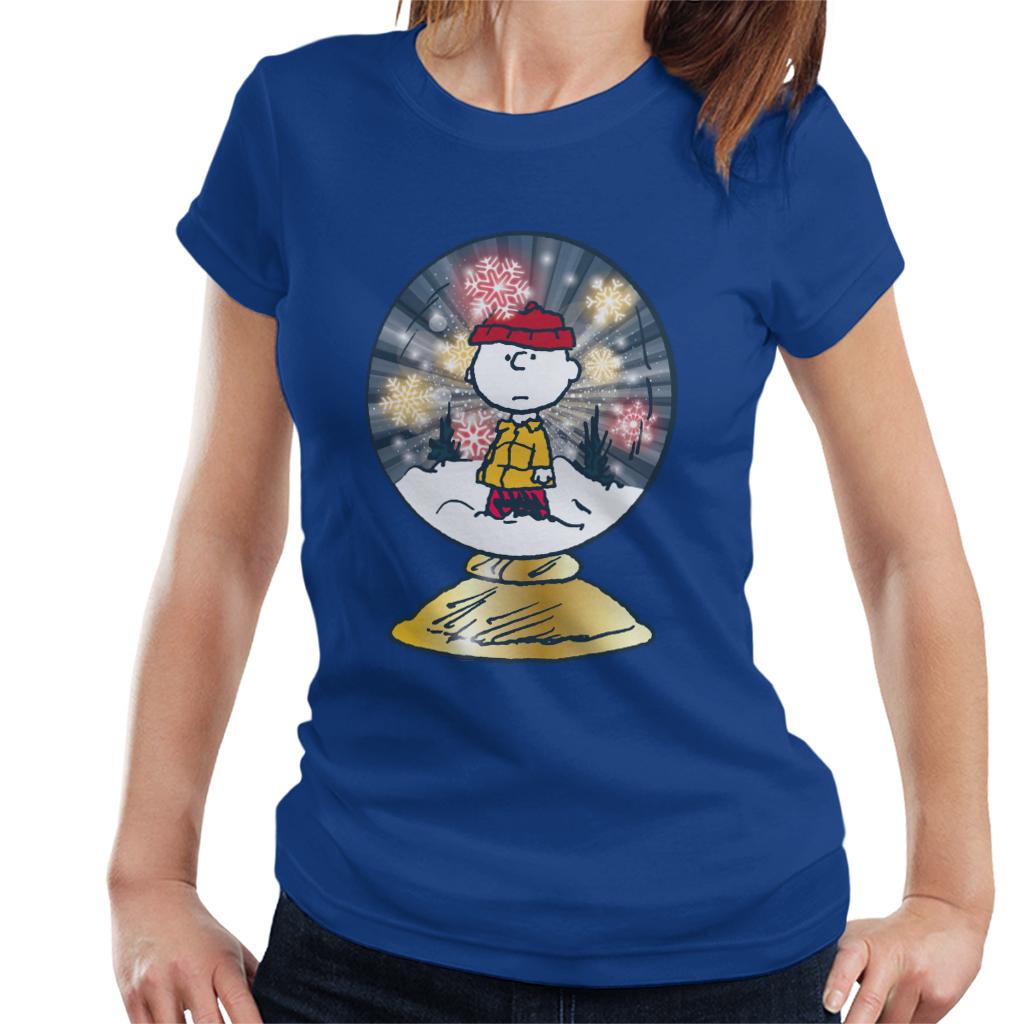 Peanuts Snoopy Charlie Brown In Snow Globe Women's T-Shirt product image 4