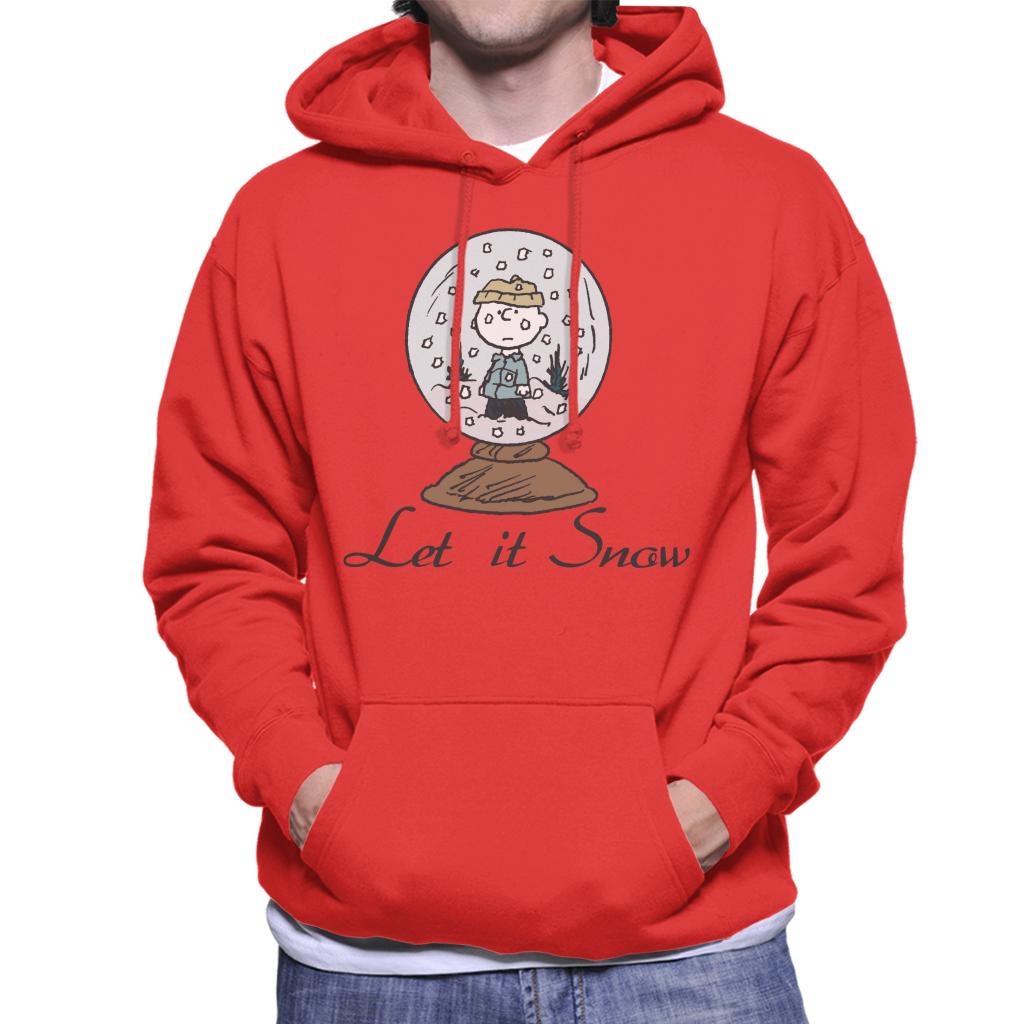 Peanuts Charlie Brown Let It Snow Globe Men's Hooded product image 6