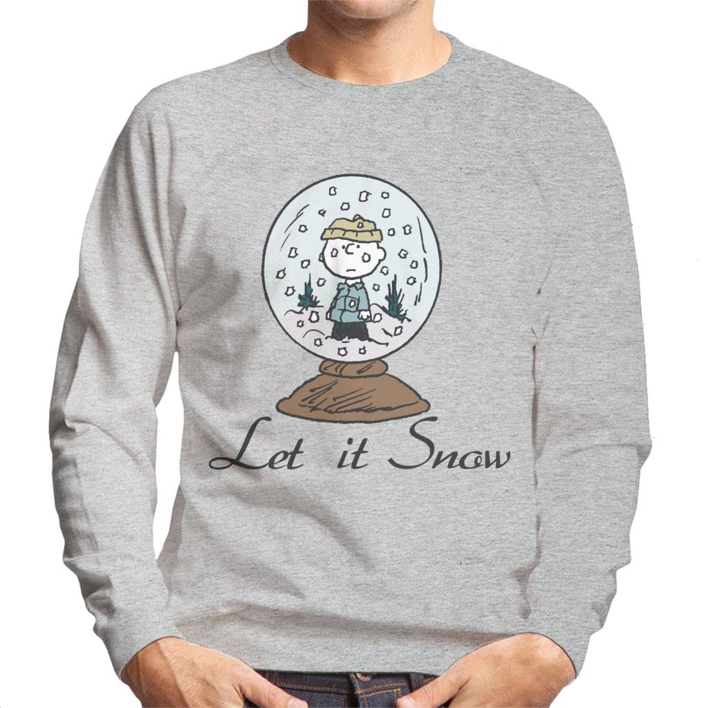 Peanuts Charlie Brown Let It Snow Globe Men's Sweatshirt product image 1