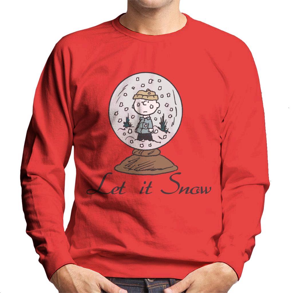 Peanuts Charlie Brown Let It Snow Globe Men's Sweatshirt product image 6