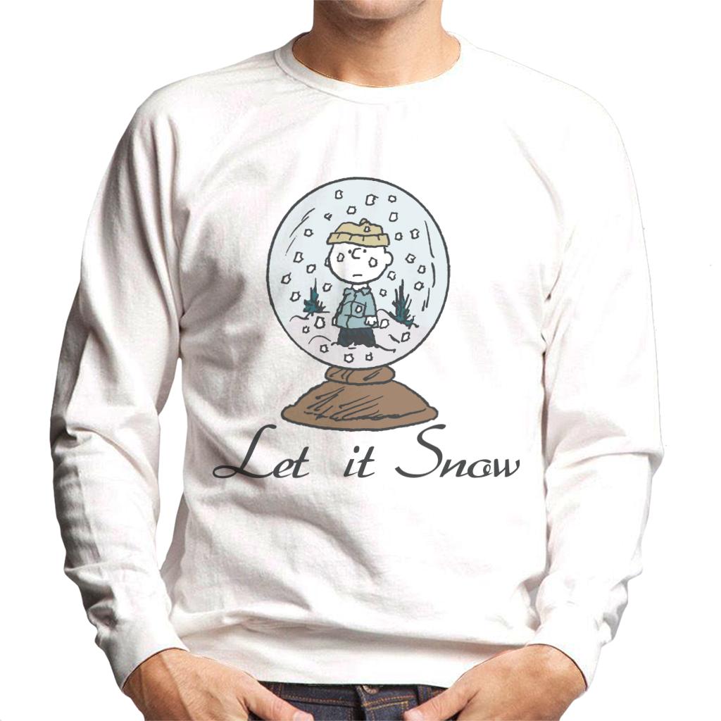 Peanuts Charlie Brown Let It Snow Globe Men's Sweatshirt product image 4