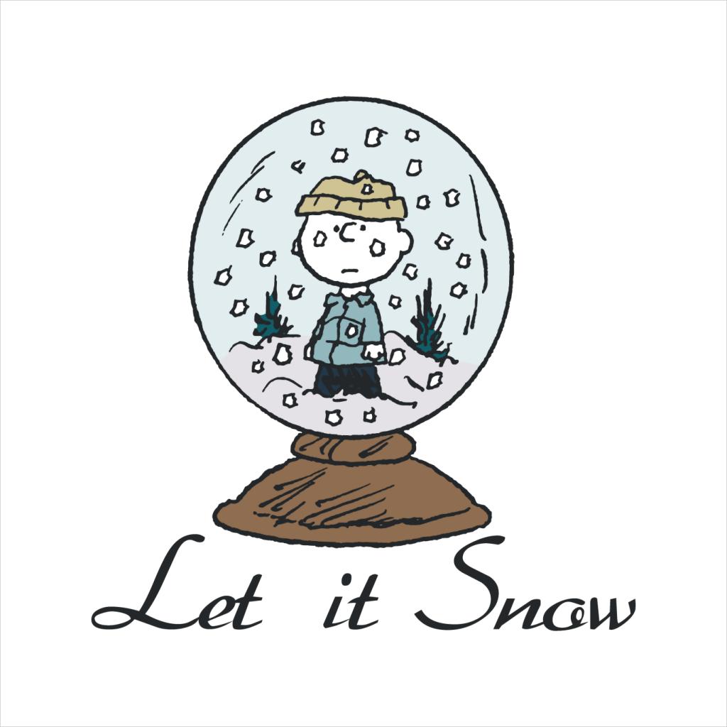 Peanuts Charlie Brown Let It Snow Globe Men's T-Shirt product image 5