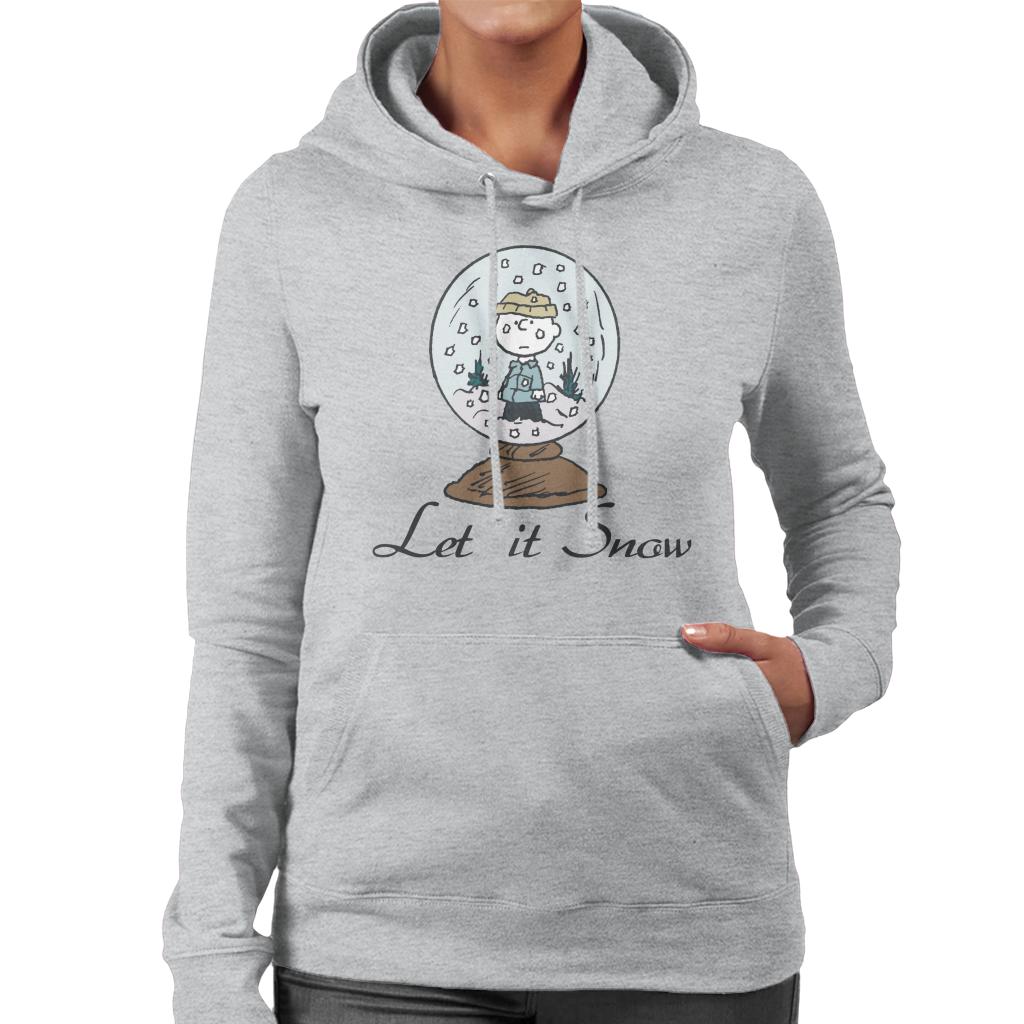 Peanuts Charlie Brown Let It Snow Globe Women's Hooded product image 1