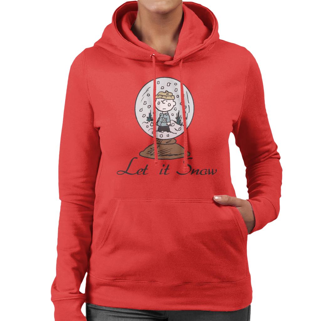 Peanuts Charlie Brown Let It Snow Globe Women's Hooded product image 6